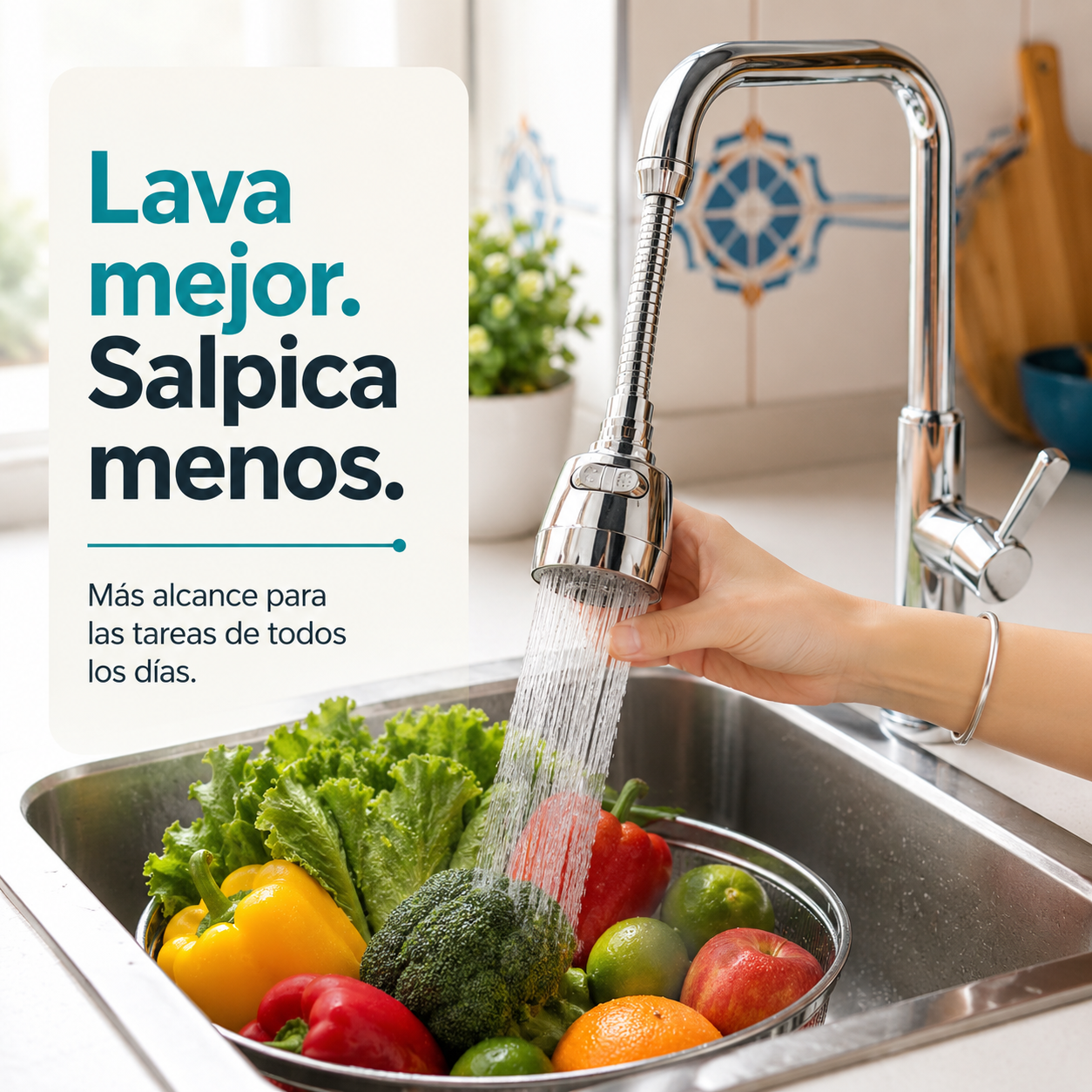 Extensor Flexible 360° para Grifo — Más Control en Cada Lavado
