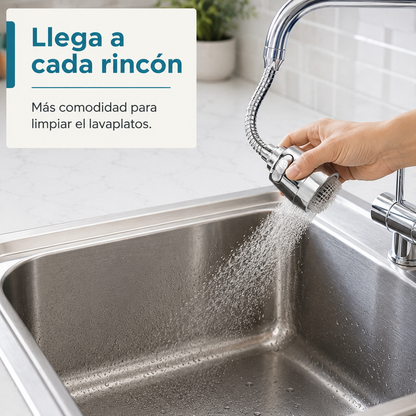 Extensor Flexible 360° para Grifo — Más Control en Cada Lavado