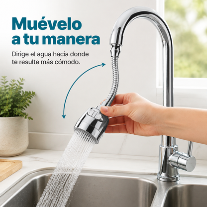 Extensor Flexible 360° para Grifo — Más Control en Cada Lavado